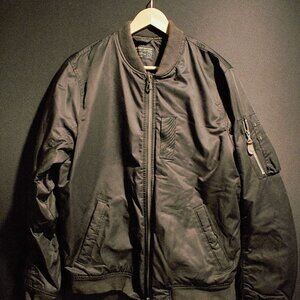 Abercrombie & Fitch | Insulated Military Nylon Bomber | Size: L | Color: Black